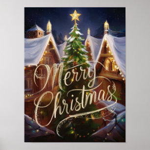Navidades Petróleo pinando Posters y pinturas #11