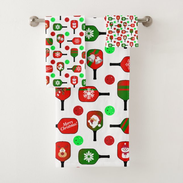 Navidades Pickleball Red Green Paddles Balls X-Mas (In situ)