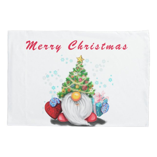 Navidades Pillow Funda Gnome con regalos para ti (Reverso)