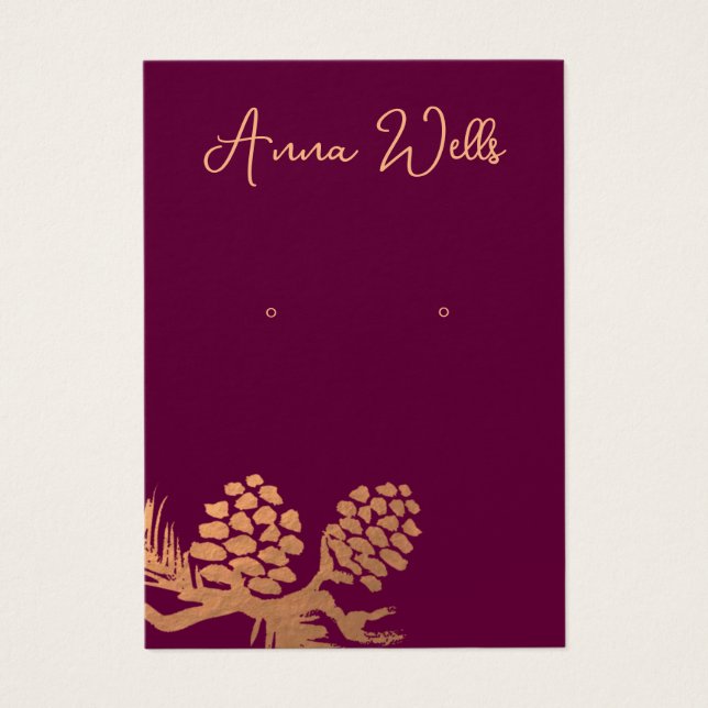 Navidades Pine Cones Earring (Frente)