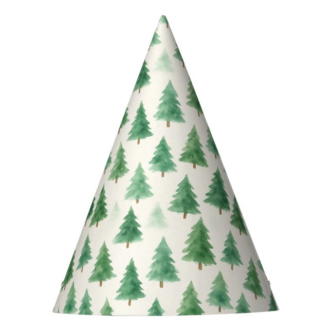 Navidades Pine Trees Fiesta Gorra - Diseño acuarel (Anverso)