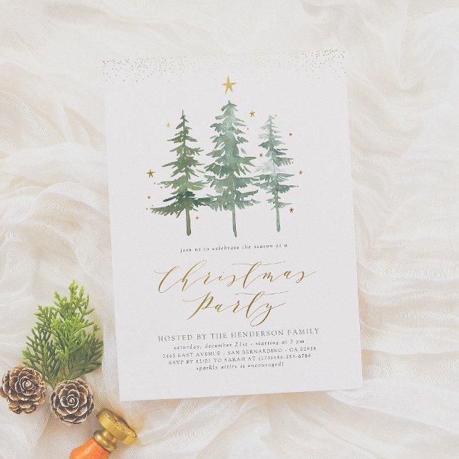 Navidades Pines | Invitación para fiestas de vacac (Subido por el creador)