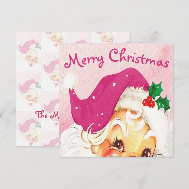 Navidades Pink Santa Personalizado (Anverso / Reverso)