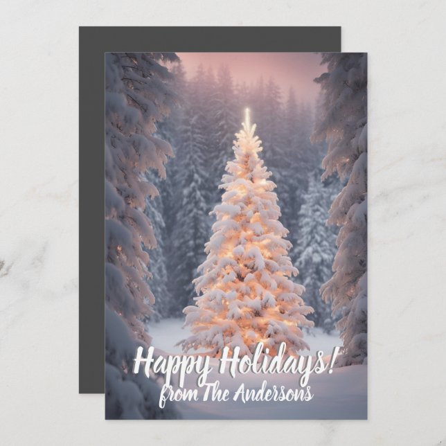 Navidades pino 81, Felices Fiestas, tarjeta de sal (Anverso / Reverso)