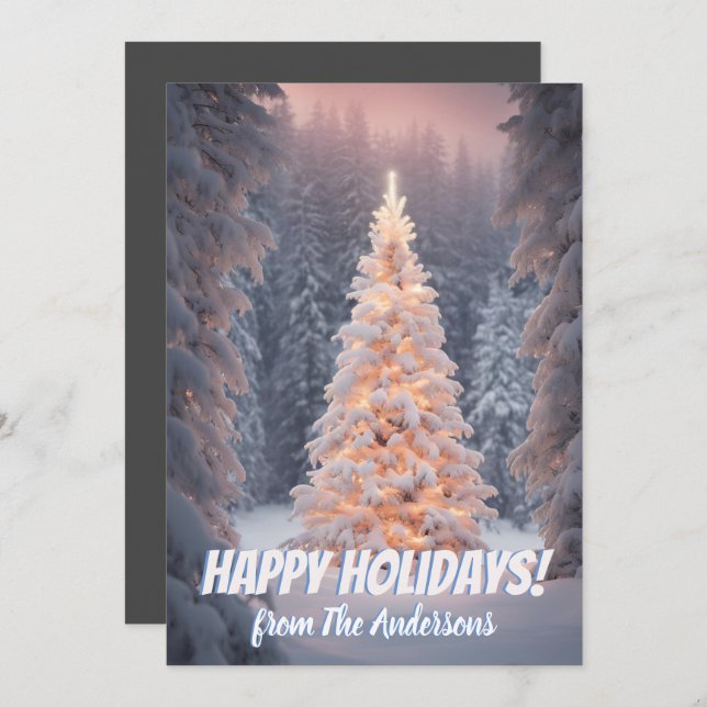 Navidades pino 81, Felices Fiestas, tarjeta de sal (Anverso / Reverso)