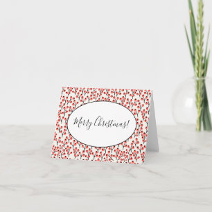 Navidades pintados a mano ramas Berries Blanco roj