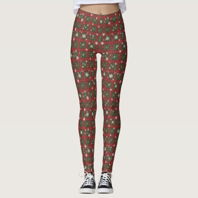 Navidades Plaid Leggings (Anverso)