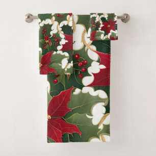 navidades plantas galore conjunto de toallas de ba