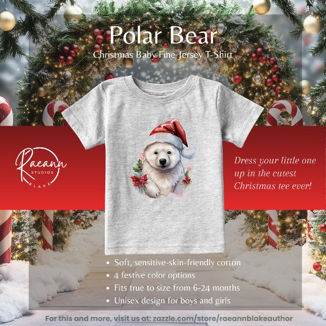 Navidades Polar Bear Bear Fine Jersey T-Shirt (Subido por el creador)