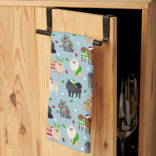 Navidades Pomeranians Kitchen Toalla