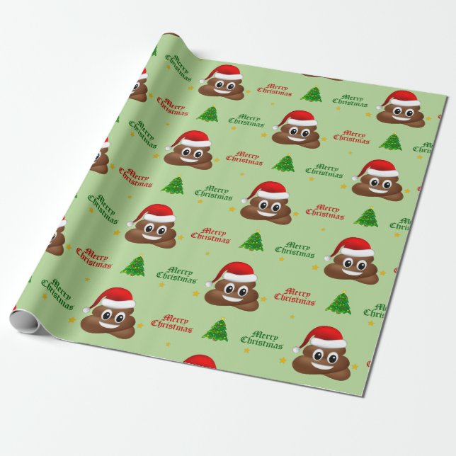 navidades poo emoji con papel de envoltura de somb (Desenrollado)