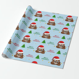 navidades poo emoji con papel de envoltura de somb