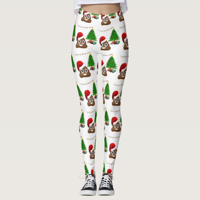 navidades poo emoji leggings (Anverso)