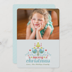 Navidades populares saludan tarjeta de vacaciones 