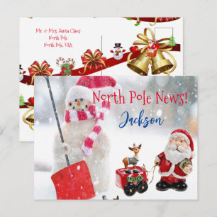 Navidades postales del Polo Norte Snowman