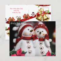 Navidades postales del Polo Norte Snowman