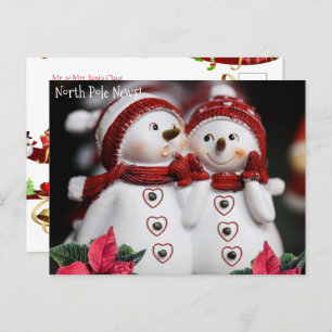 Navidades postales del Polo Norte Snowman