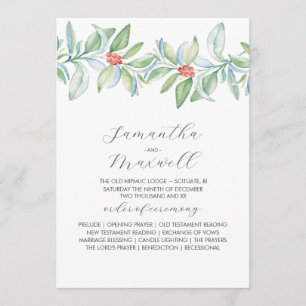 Navidades Programas de boda Elegante vegetación de
