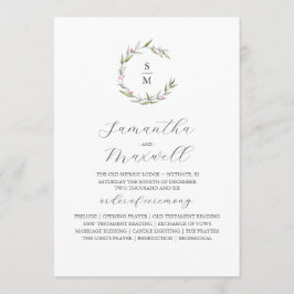 Navidades Programas de boda Elegante vegetación de