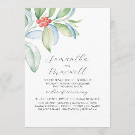 Navidades Programas de boda Elegante vegetación de