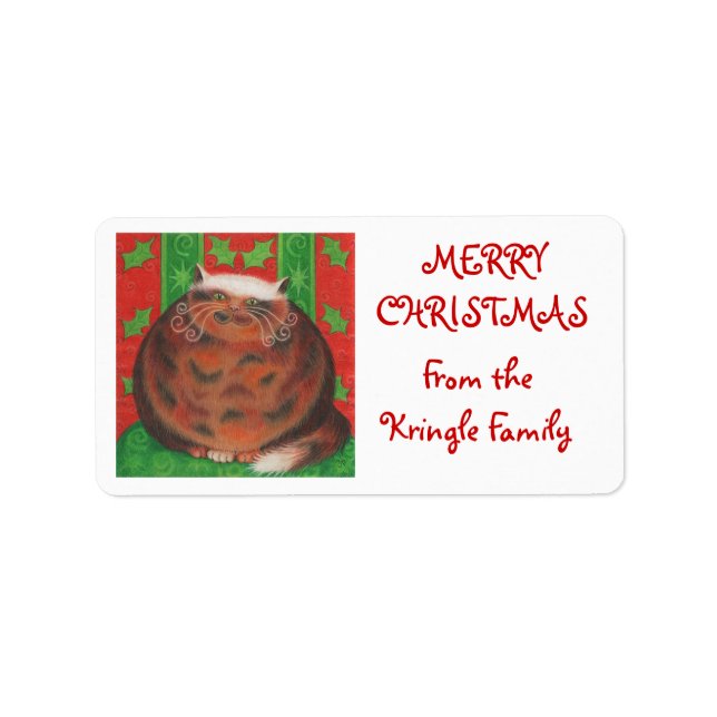 Navidades Pud 'de la familia' etiqueta de regalo b (Frente)