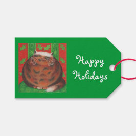 Navidades Pud Happy Holidays etiquetas green