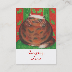 Navidades Pud plantilla de tarjeta de visita gordo