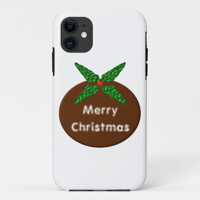 Navidades Pudding Personalizable iPhone 5 Funda (Reverso)