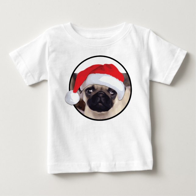 Navidades Pug - Camiseta Bella Jersey (Anverso)