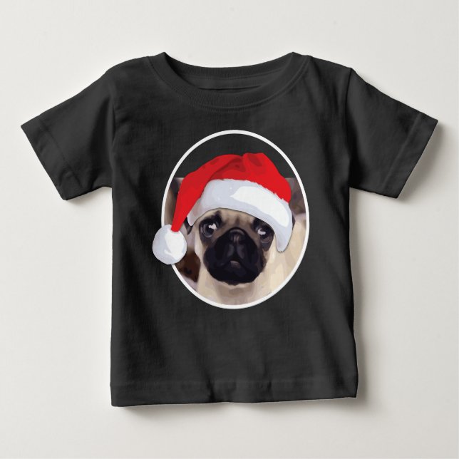 Navidades Pug - Camiseta Bella Jersey (Anverso)