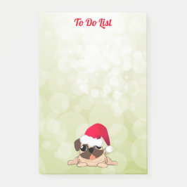 Navidades Pug Dog Post-it® Notas 4 x 6
