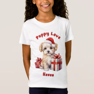 Navidades Puppy Love Presenta camiseta