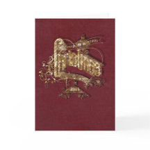 Navidades Purpurinas de oro - Tarjeta de saludo