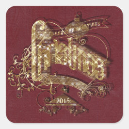 Navidades Purpurinas dorados - Pegatina