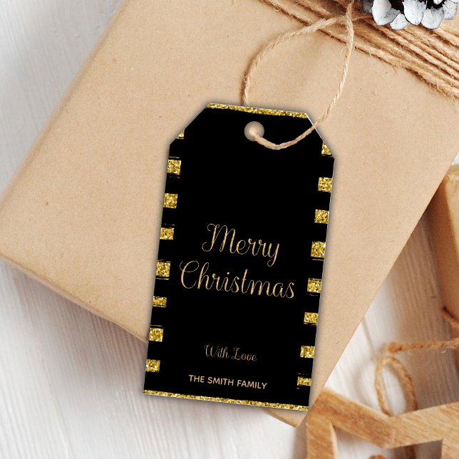 Navidades purpurinas favorecen las etiquetas (Glitter Christmas Favor Tags)