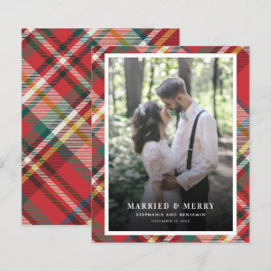 Navidades recién casados con foto casada y tarjeta
