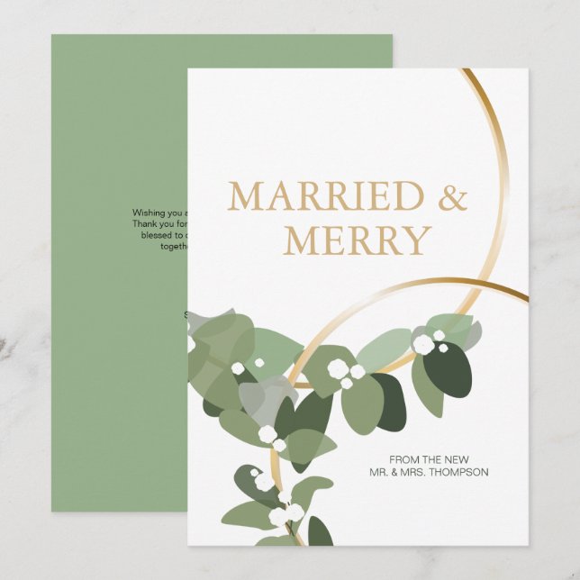 Navidades recién casados y con el oro del merry (Anverso / Reverso)
