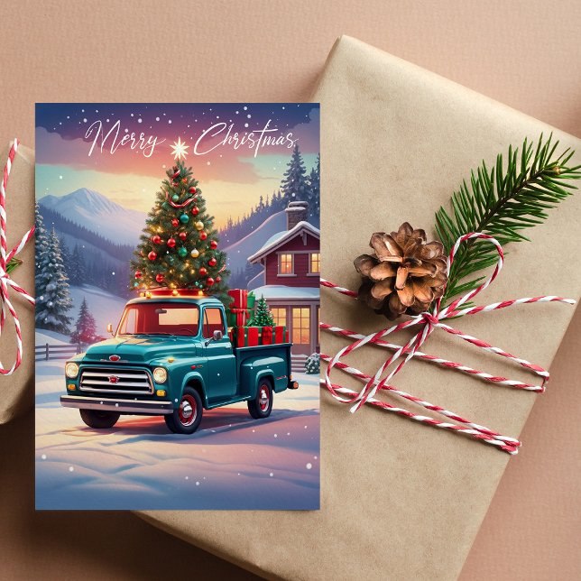 Navidades Recogen Camión Árbol y Regalos Tarjeta d (Subido por el creador)