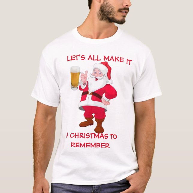 Navidades recuerdan la camiseta de Beer Lover Sant (Anverso)