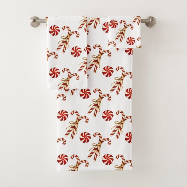 Navidades Red Candy Canes Peppermint acuarela (In situ)