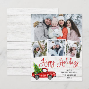 Navidades Red Farm Truck 4 Tarjeta de vacaciones f