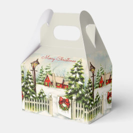 Navidades Red House Lantern Pine Trees la caja fav