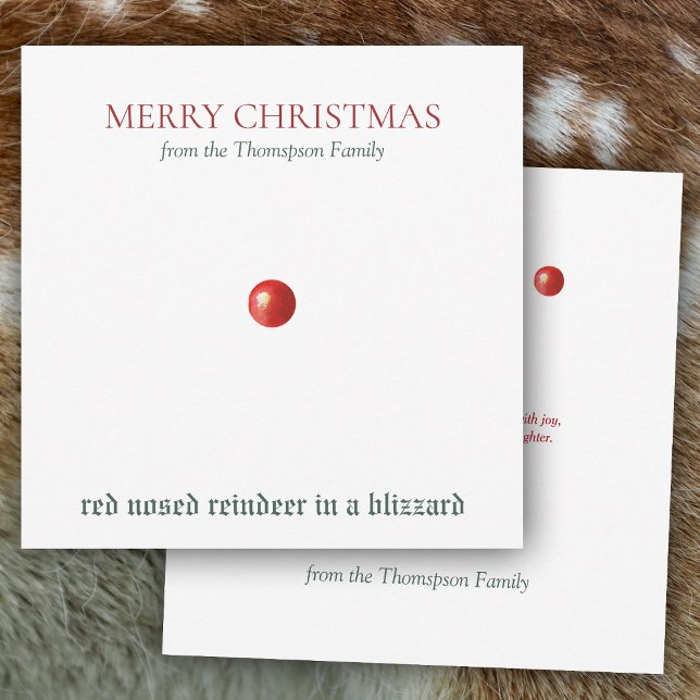 Navidades Red Nosed Reindeer Gracioso (Christmas Red Nosed Reindeer Funny Humorous)