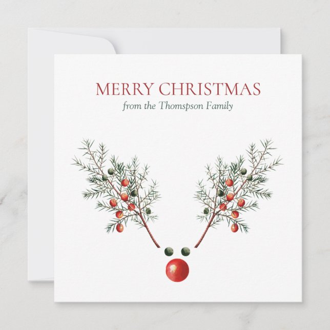 Navidades Red Nosed Reindeer Pine Berries (Anverso)