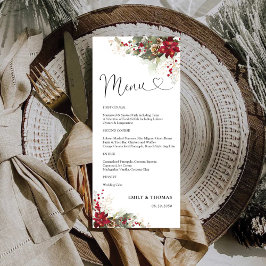 Navidades Red Poinsettia Bridal Shower Menú