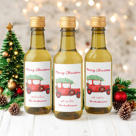 Navidades Red Truck Green Tree Holiday