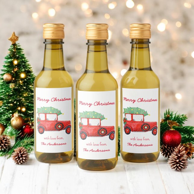Navidades Red Truck Green Tree Holiday (Subido por el creador)