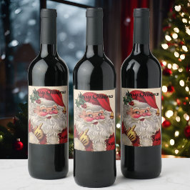 Navidades Regalos 6 Etiquetas de vino TU NOMBRE -