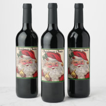 Navidades Regalos 6 Etiquetas de vino TU NOMBRE -