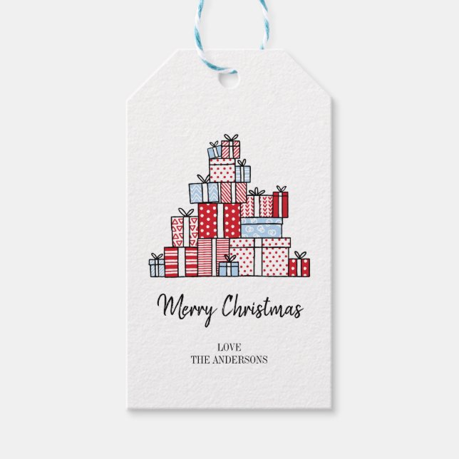 Navidades Regalos Etiqueta de regalo de vacaciones (Anverso)